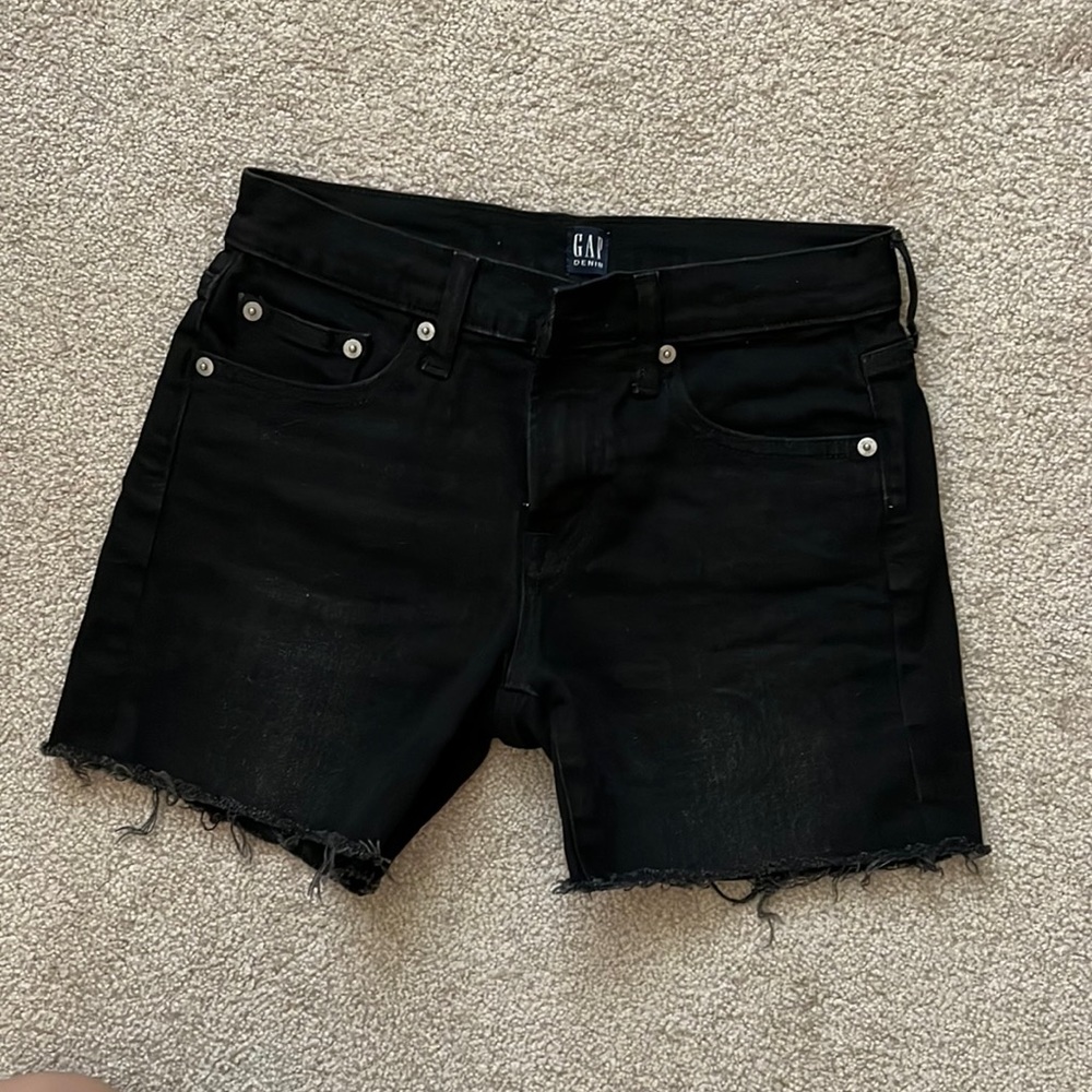 GAP Women Black Denim Shorts